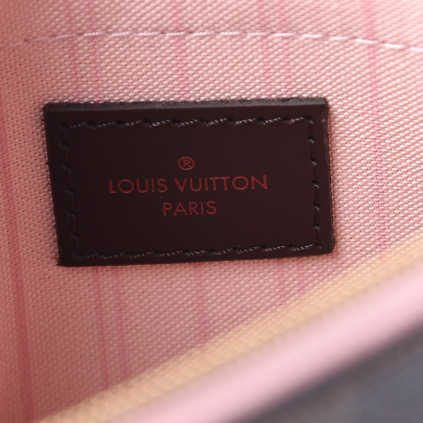 Damier Ebene Neverfull MM GM Pochette Rose Ballerine