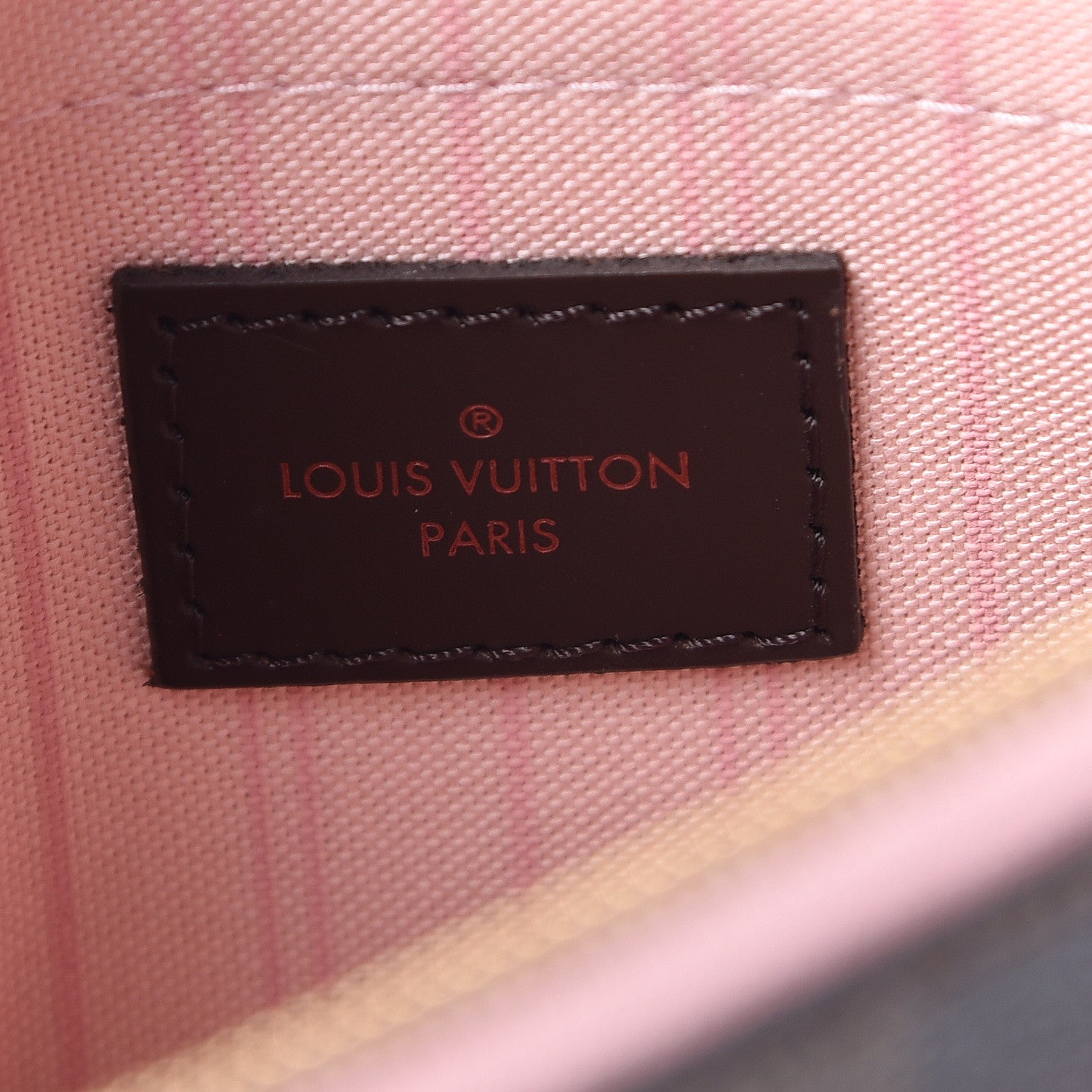 Louis Vuitton Damier Ebene Neverfull MM GM Pochette Rose Ballerine 6 of 8