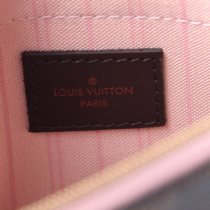 Louis Vuitton Damier Ebene Neverfull MM GM Pochette Rose Ballerine 6 of 8