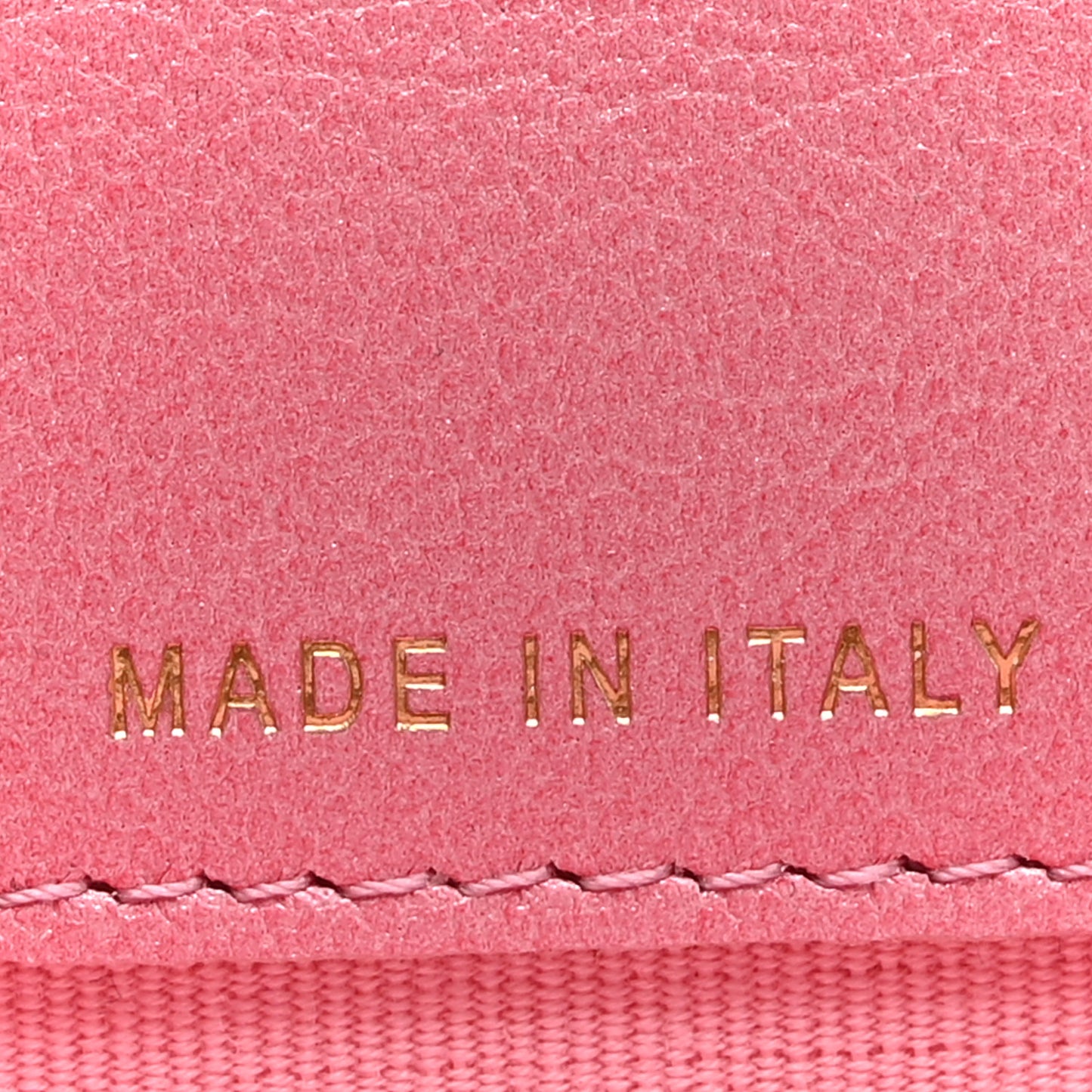 Cloudy Pearly Goatskin Quilted Flap Card Holder Wallet Pink