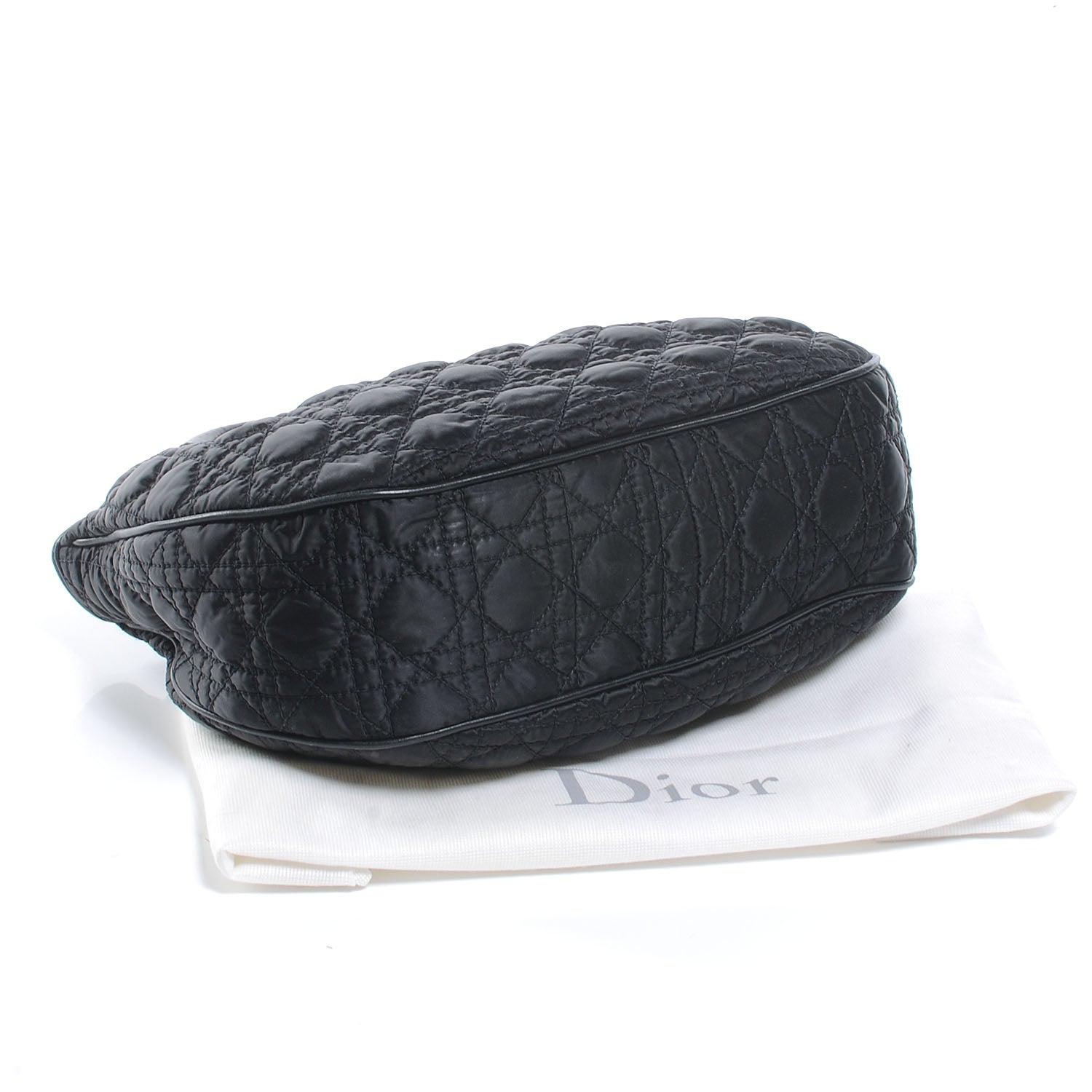 Christian Dior Satin Cannage Charming Tote Black 4 of 7