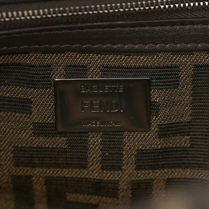 Fendi Fabric Jacquard FF 1974 Crystal Embellished Baguette Tobacco Moro Multicolor 6 of 11