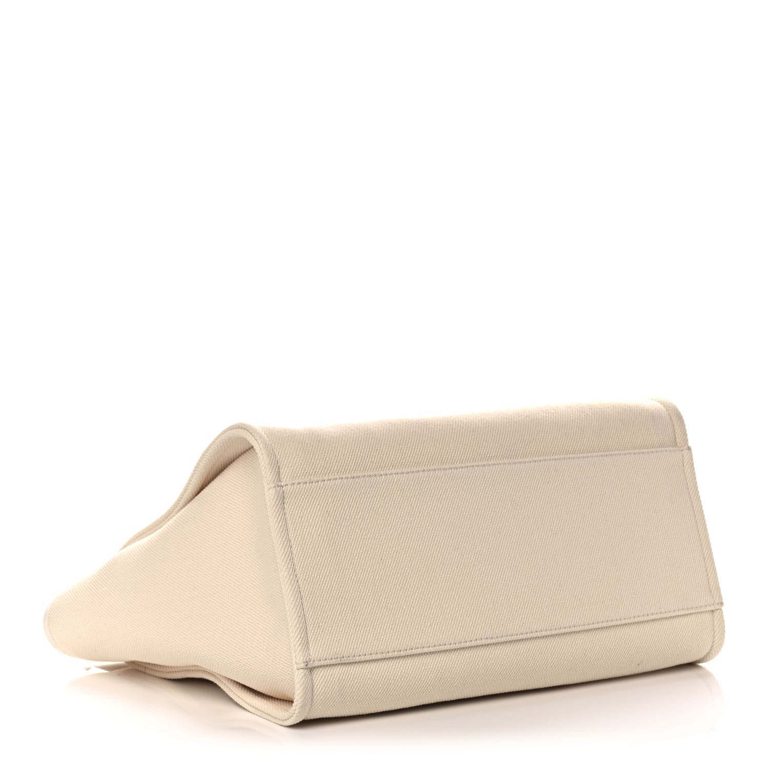 Chanel Canvas Pearl Medium Deauville Tote Ecru Beige 4 of 13