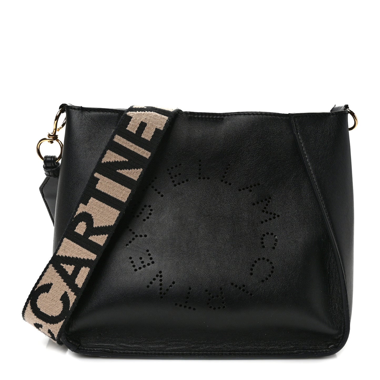 Eco Alter Nappa Perforated Logo Mini Crossbody Black