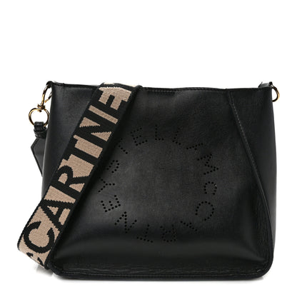 Stella McCartney Eco Alter Nappa Perforated Logo Mini Crossbody Black 1 of 10