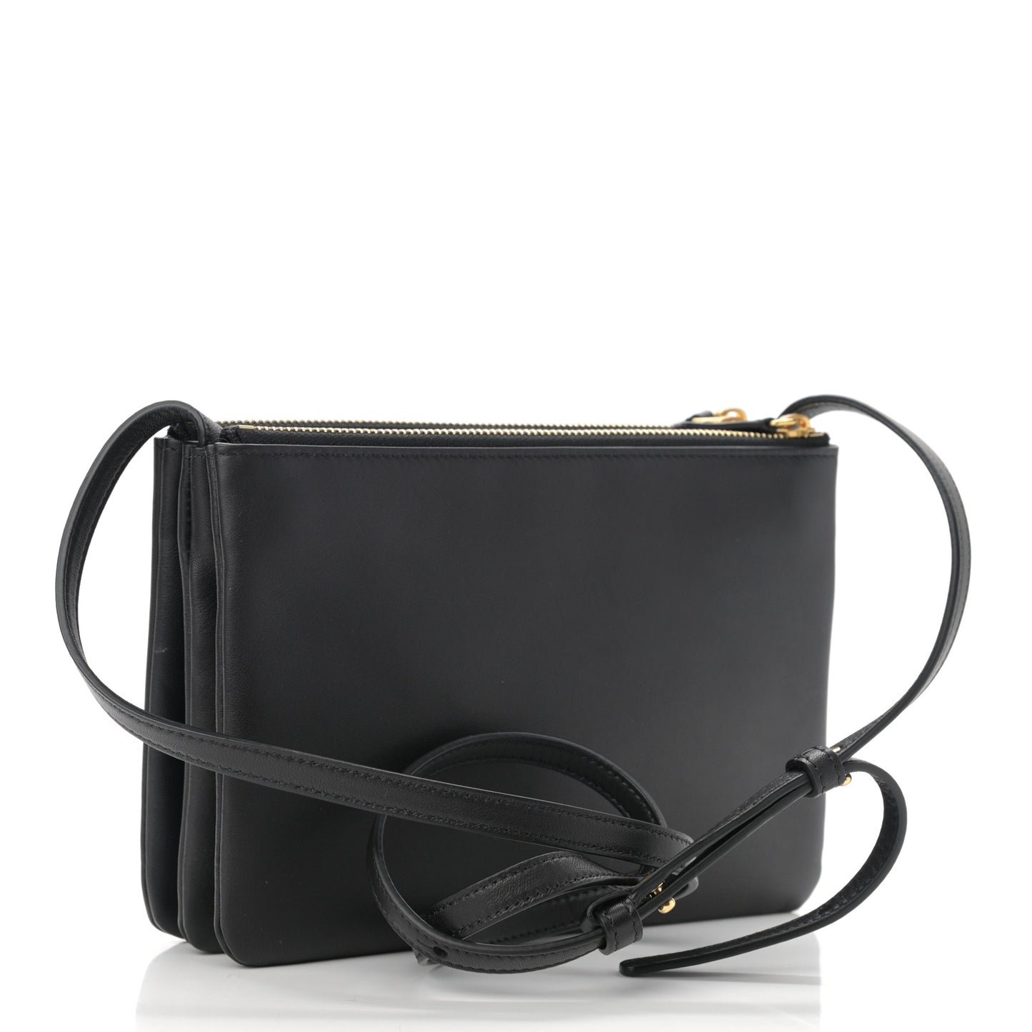 Lambskin Small Trio Crossbody Bag Black