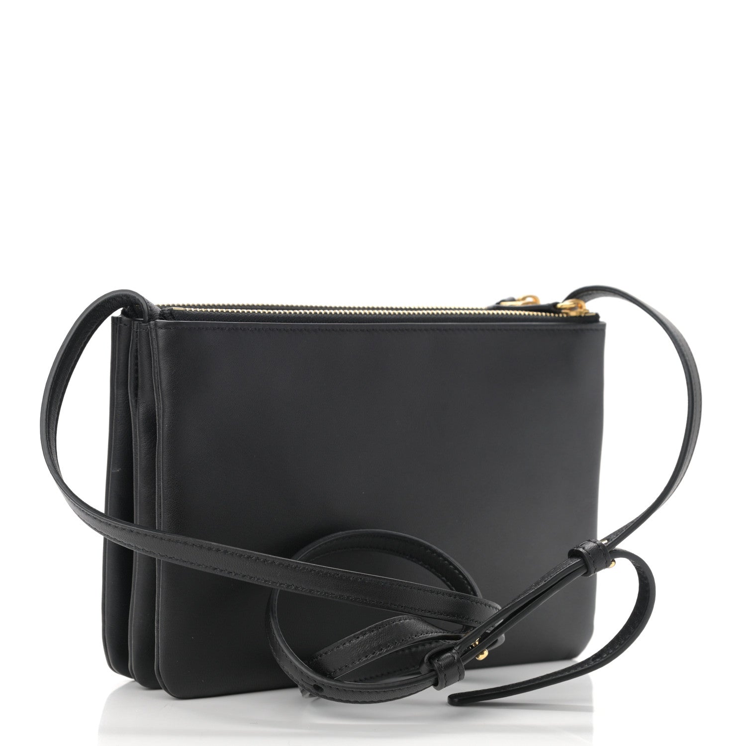 Celine Lambskin Small Trio Crossbody Bag Black 3 of 12