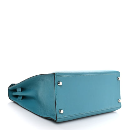 Hermes Chevre de Coromandel Kelly Mou 28 Turquoise 4 of 11