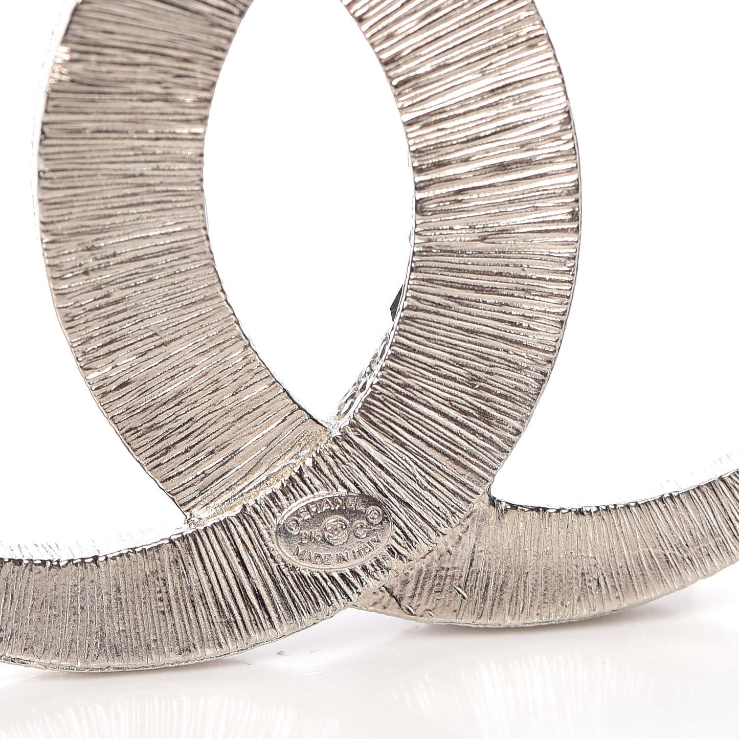 Baguette Crystal Dubai CC Brooch Silver