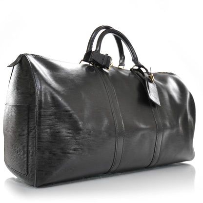Louis Vuitton Epi Keepall 50 Black 3 of 9