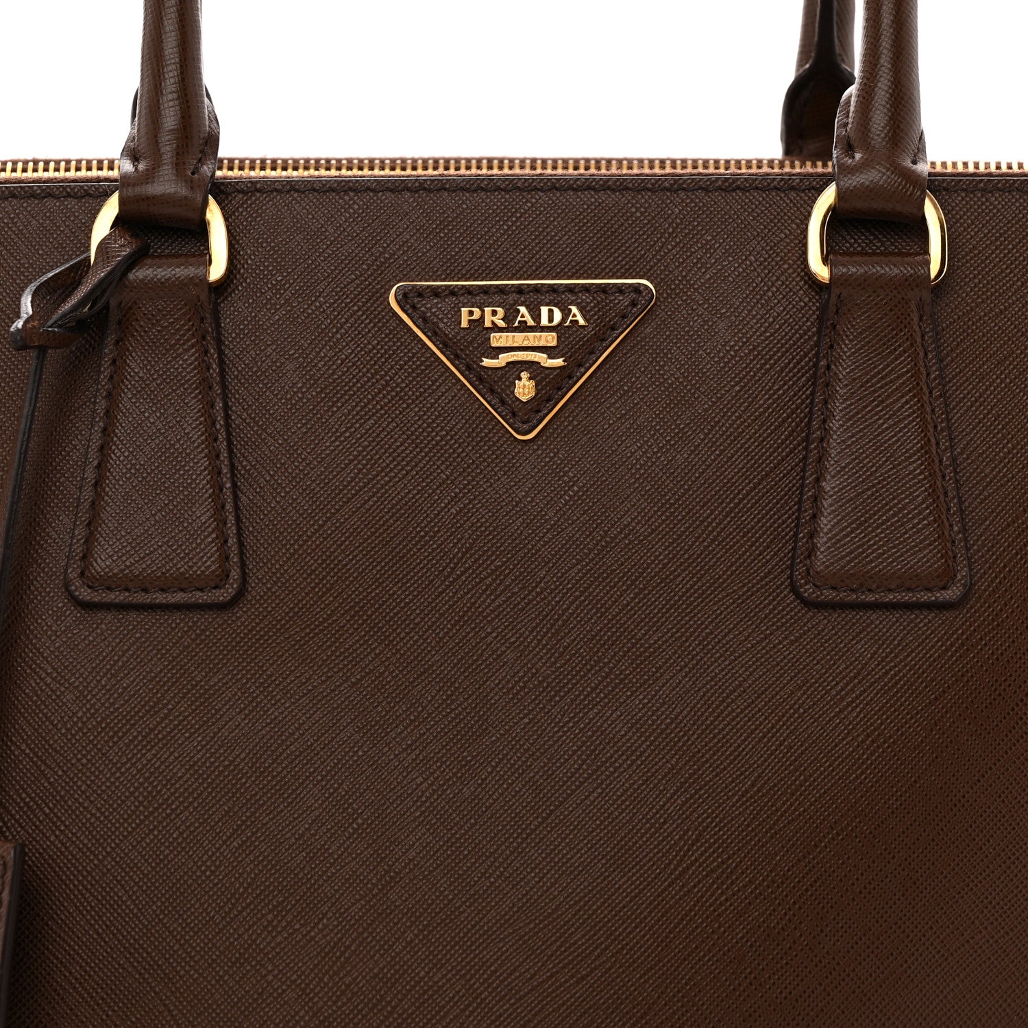 Prada Saffiano Lux Large Galleria Double Zip Tote Cacao 7 of 12