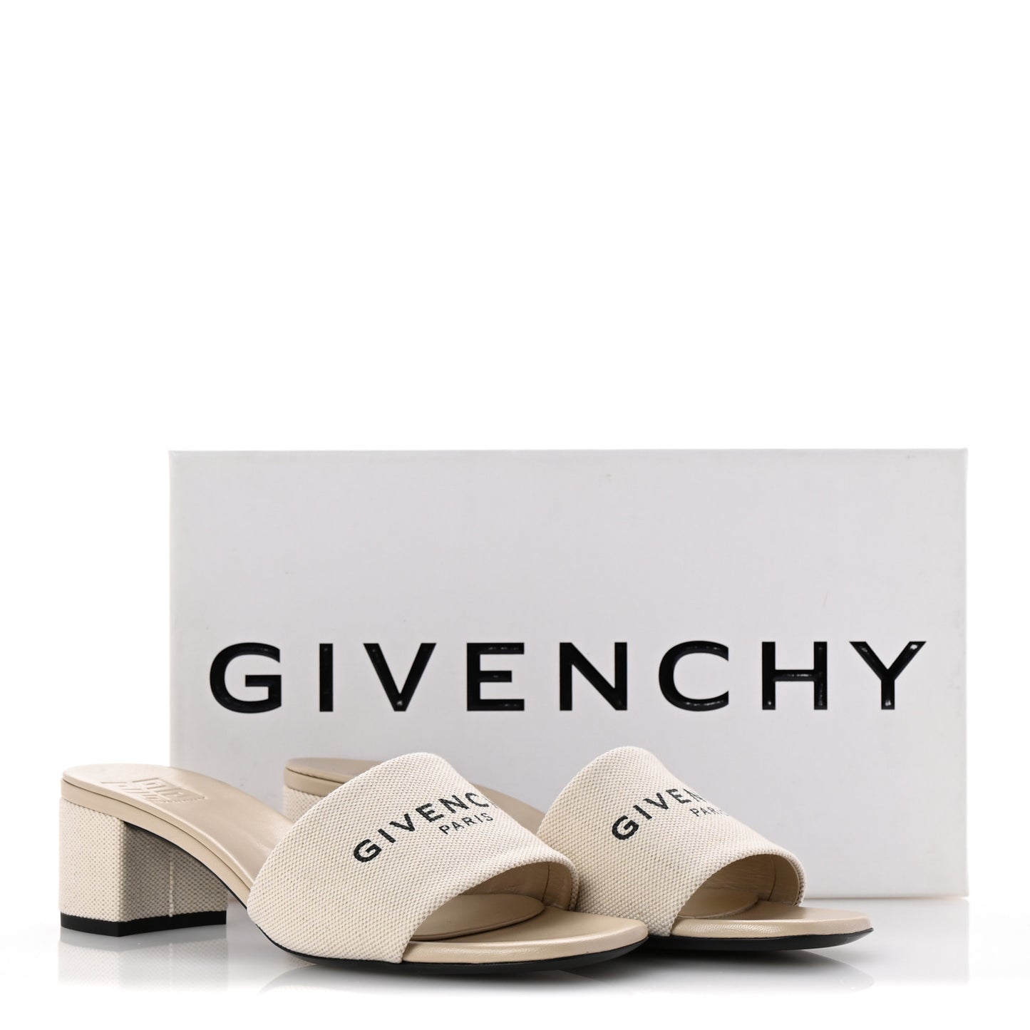 Cotton 4G Logo Mule Sandals 40 Beige