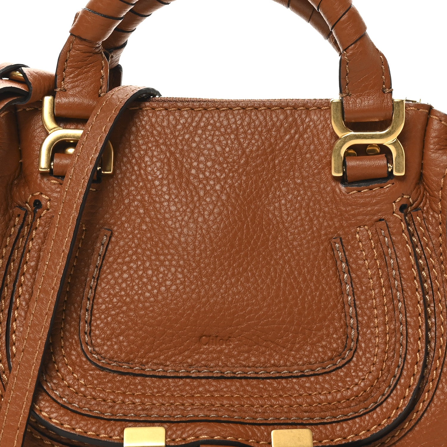 Chloe Calfskin Mini Marcie Satchel Tan 7 of 9