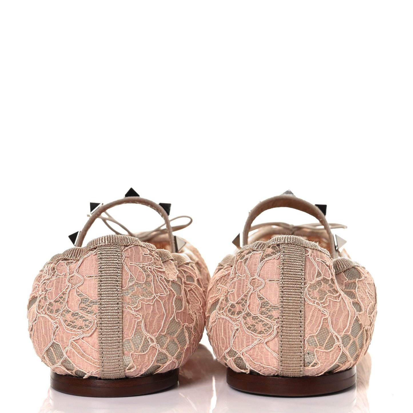Lace Ballerina Flats 37.5 Carne