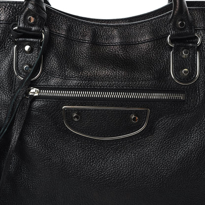 Balenciaga Chevre Silver Metallic Edge Hardware City Black 8 of 13