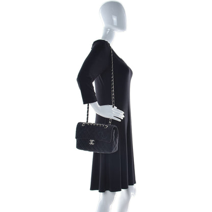 Chanel Denim Quilted CC Print Medium Single Flap Black 2 of 11