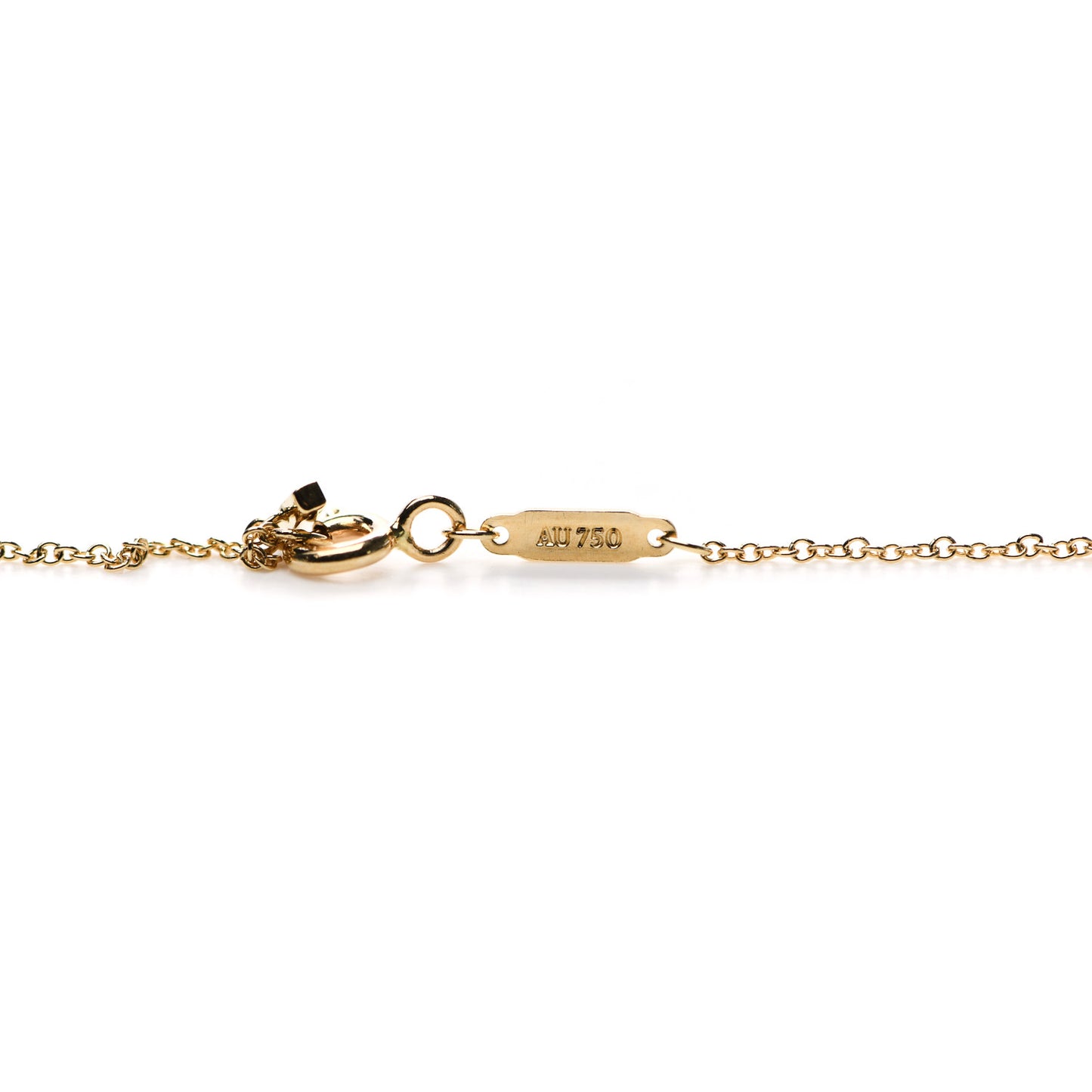 18K Yellow Gold Large T Smile Pendant Necklace