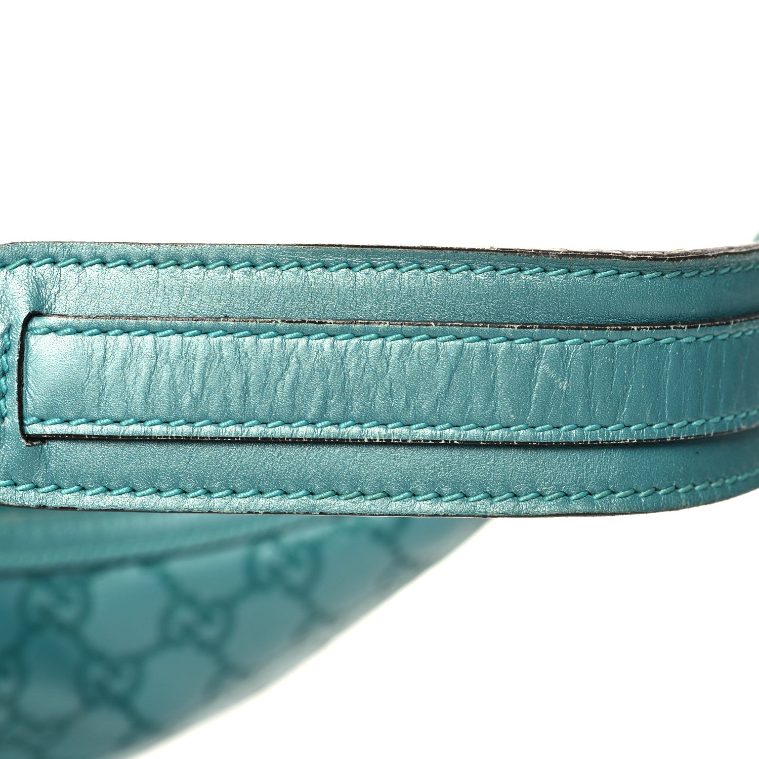 Gucci Metallic Guccissima Medium GG Twins Hobo Teal 12 of 12