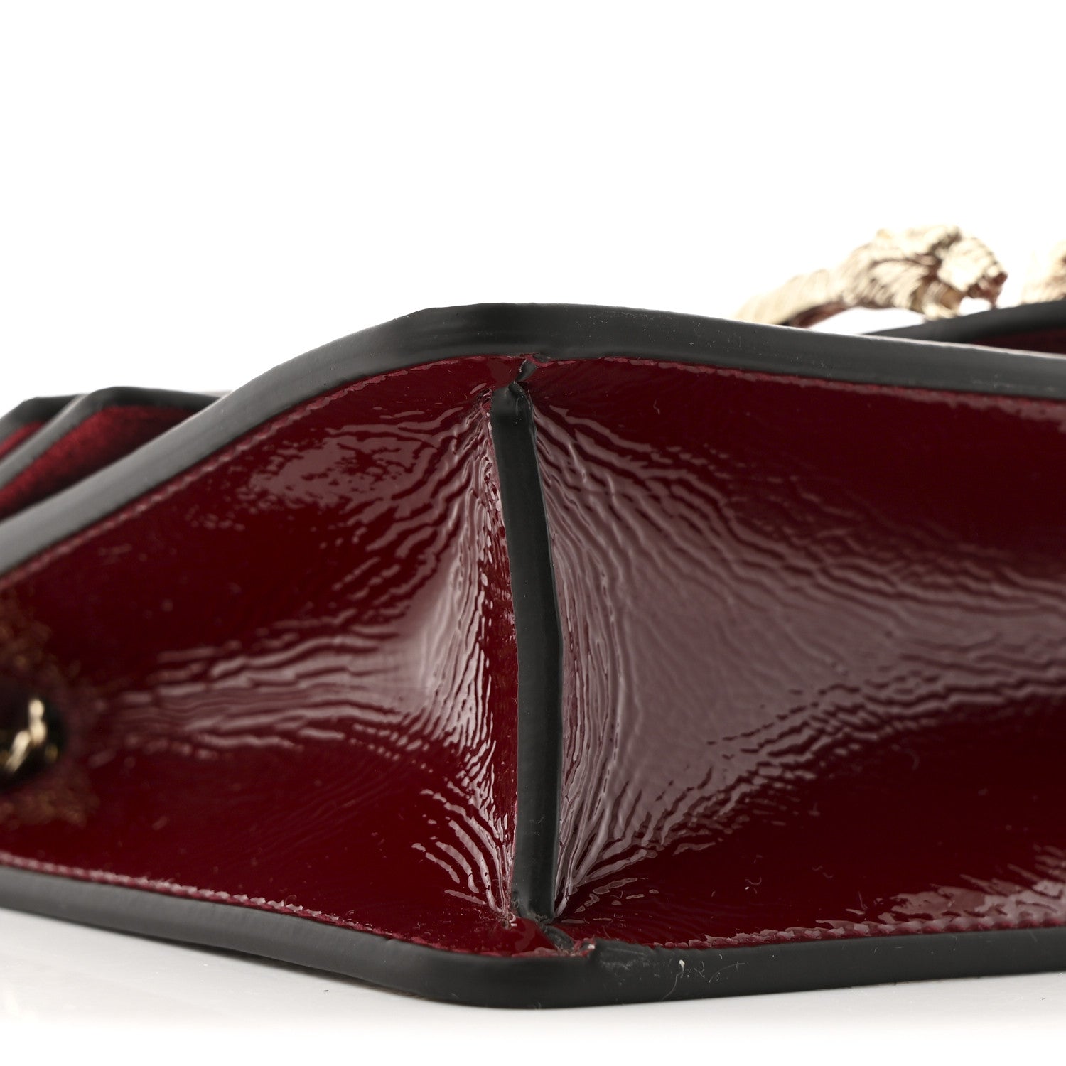 Gucci Crinkled Patent Mini Dionysus Shoulder Bag Rosso Ancora Red 7 of 8