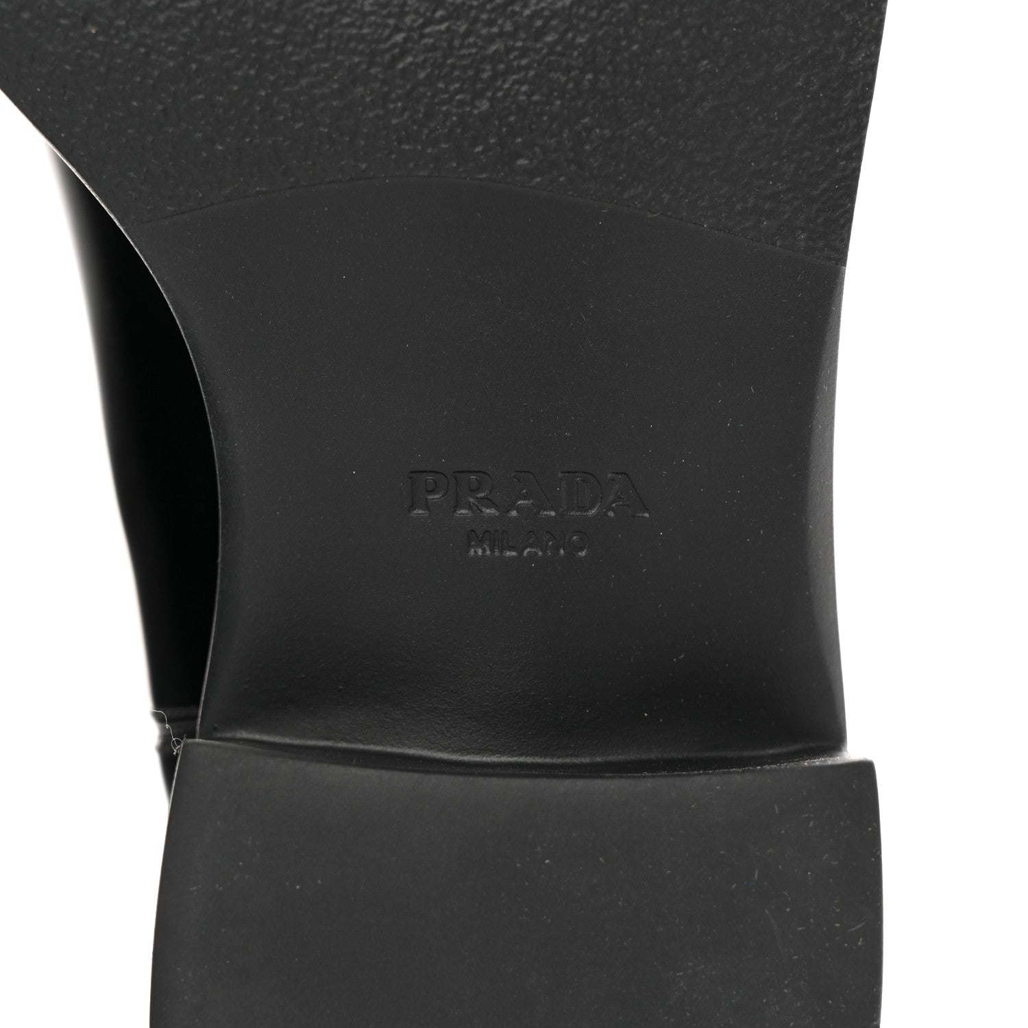 Prada Spazzolato Metal Triangle Logo 50mm Chelsea Boots 37 Black 6 of 9
