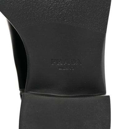 Prada Spazzolato Metal Triangle Logo 50mm Chelsea Boots 37 Black 6 of 9