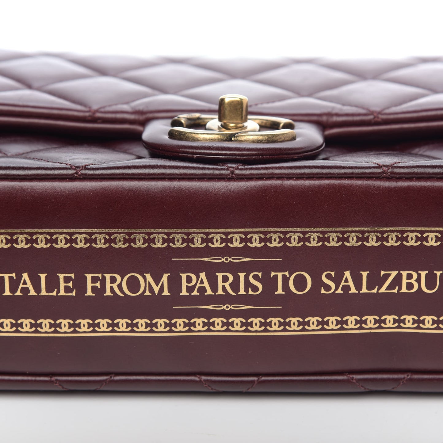 Hot Stamping Calfskin Tale Of Salzburg Flap Burgundy