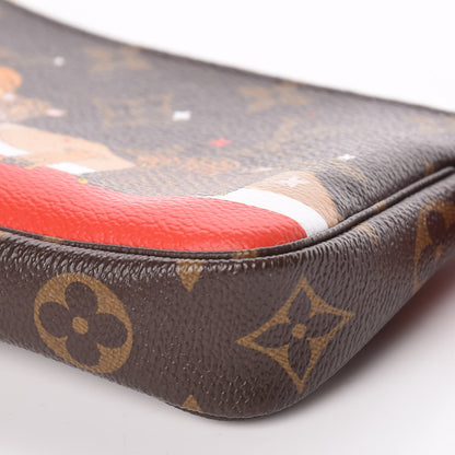 Louis Vuitton Monogram 2018 Christmas Animation Mini Cats Pochette Accessories 9 of 10