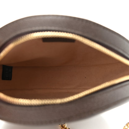 Gucci GG Supreme Monogram Web Mini Ophidia Round Shoulder Bag Brown 5 of 10