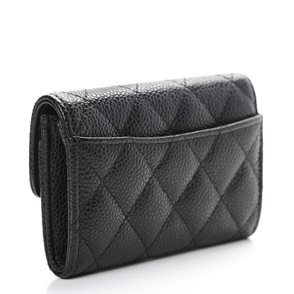 Chanel Caviar Quilted Flap Card Holder Black 2 of 12