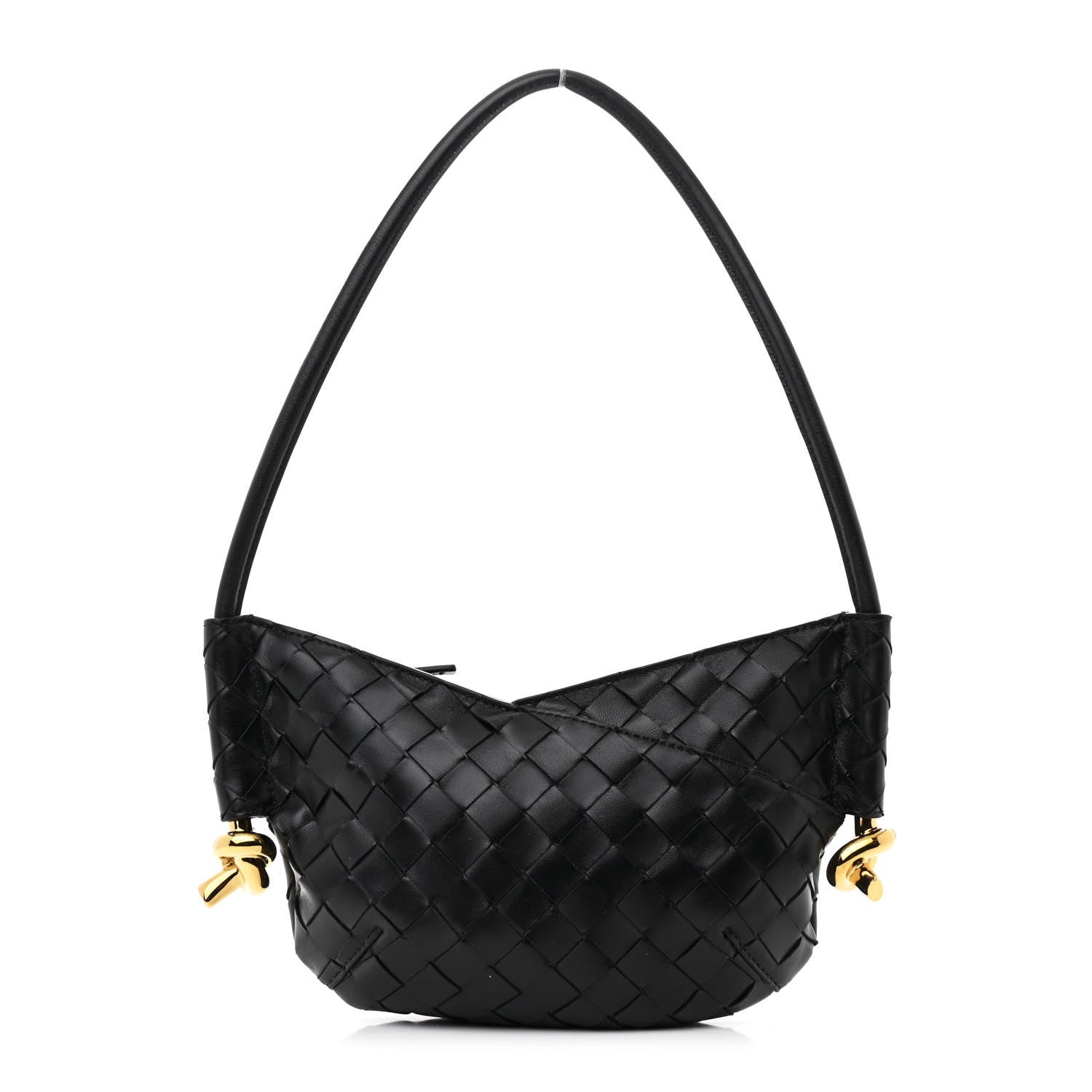 Bottega Veneta Nappa Intrecciato Mini Solstice Shoulder Bag Black 1 of 9