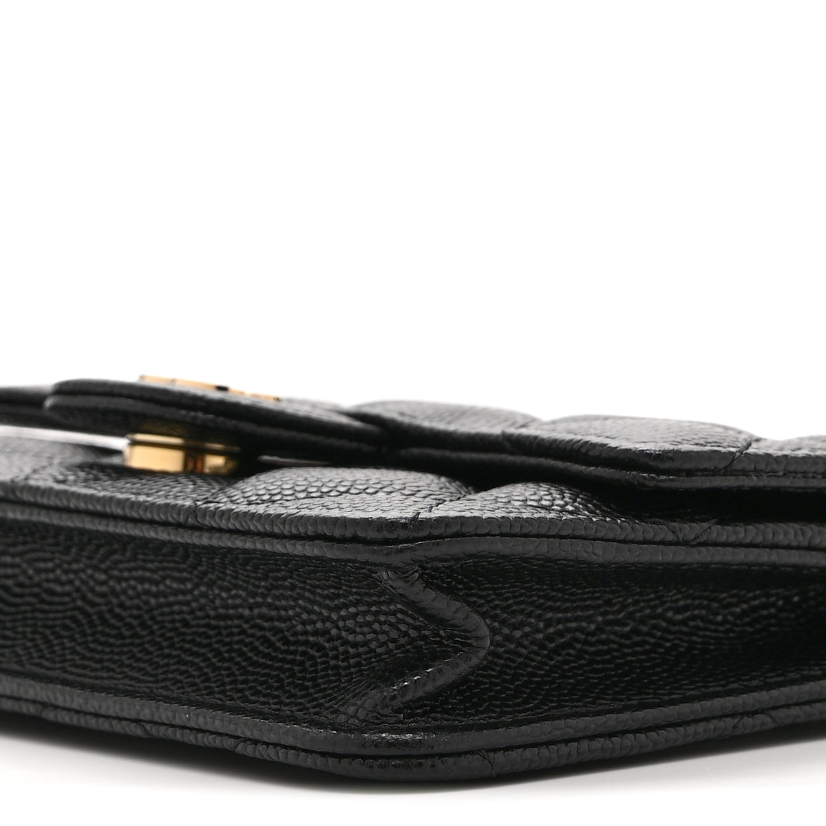 Caviar Quilted Mini Chain Bag Black