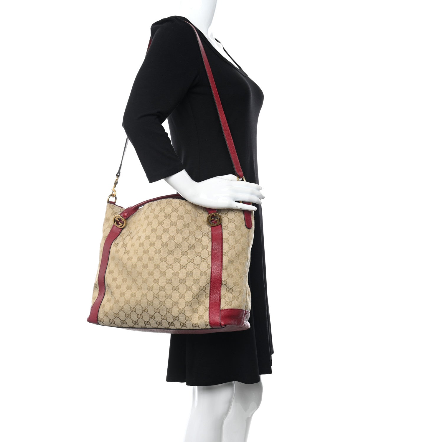Gucci Monogram Medium Miss GG Top Handle Bag Dark Red 2 of 10