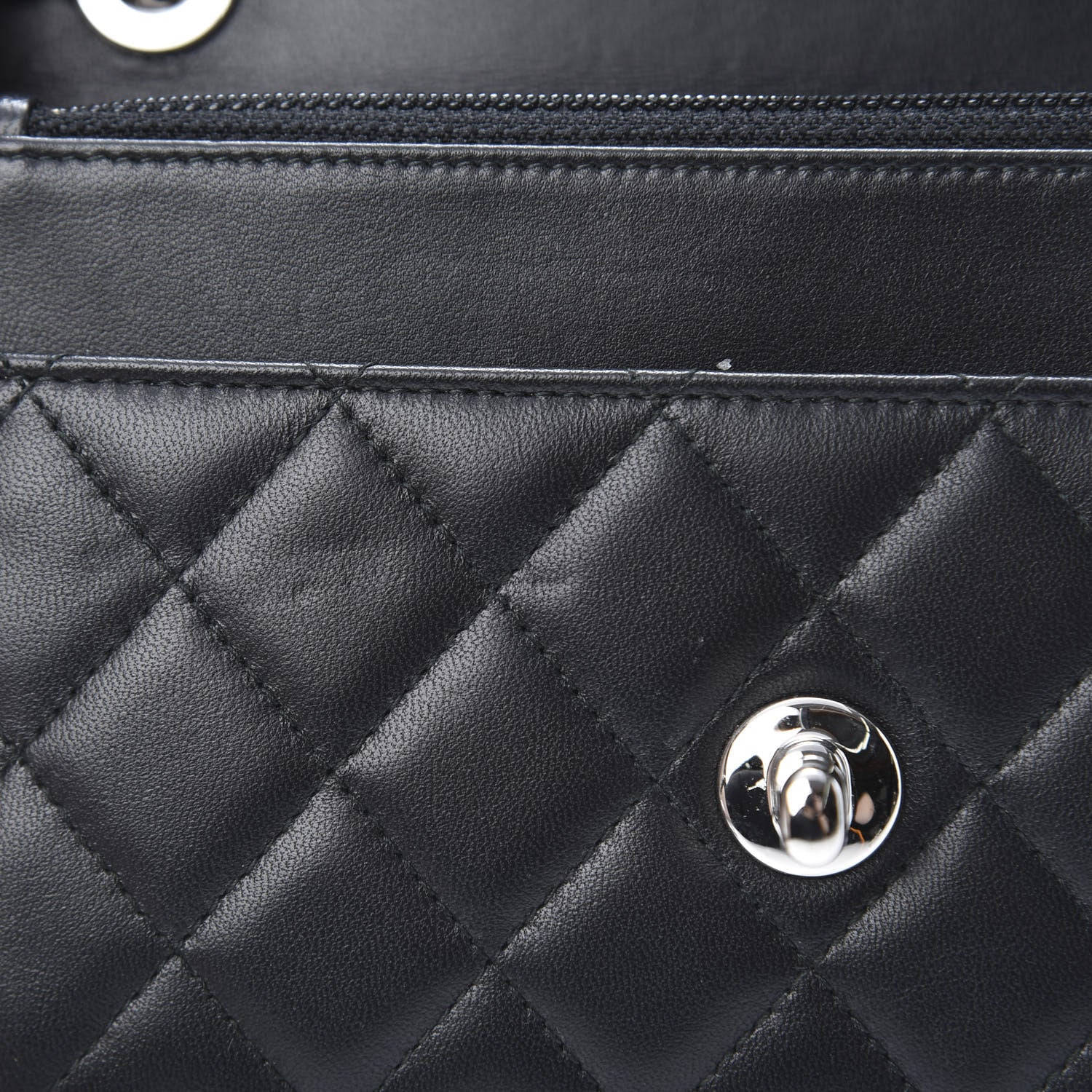 Chanel Lambskin Quilted Trendy CC Wallet On Chain WOC Black 12 of 14