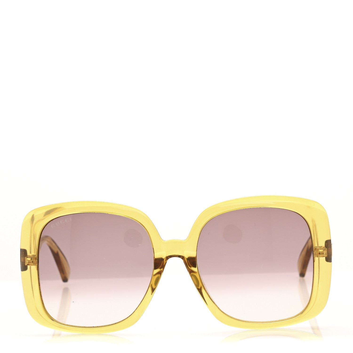 Gucci Oversized Square Sunglasses GG0714SA Yellow 2 of 9