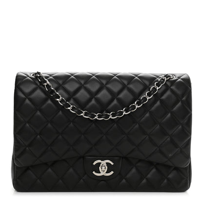 Chanel Lambskin Quilted Maxi Double Flap Black 1 of 14