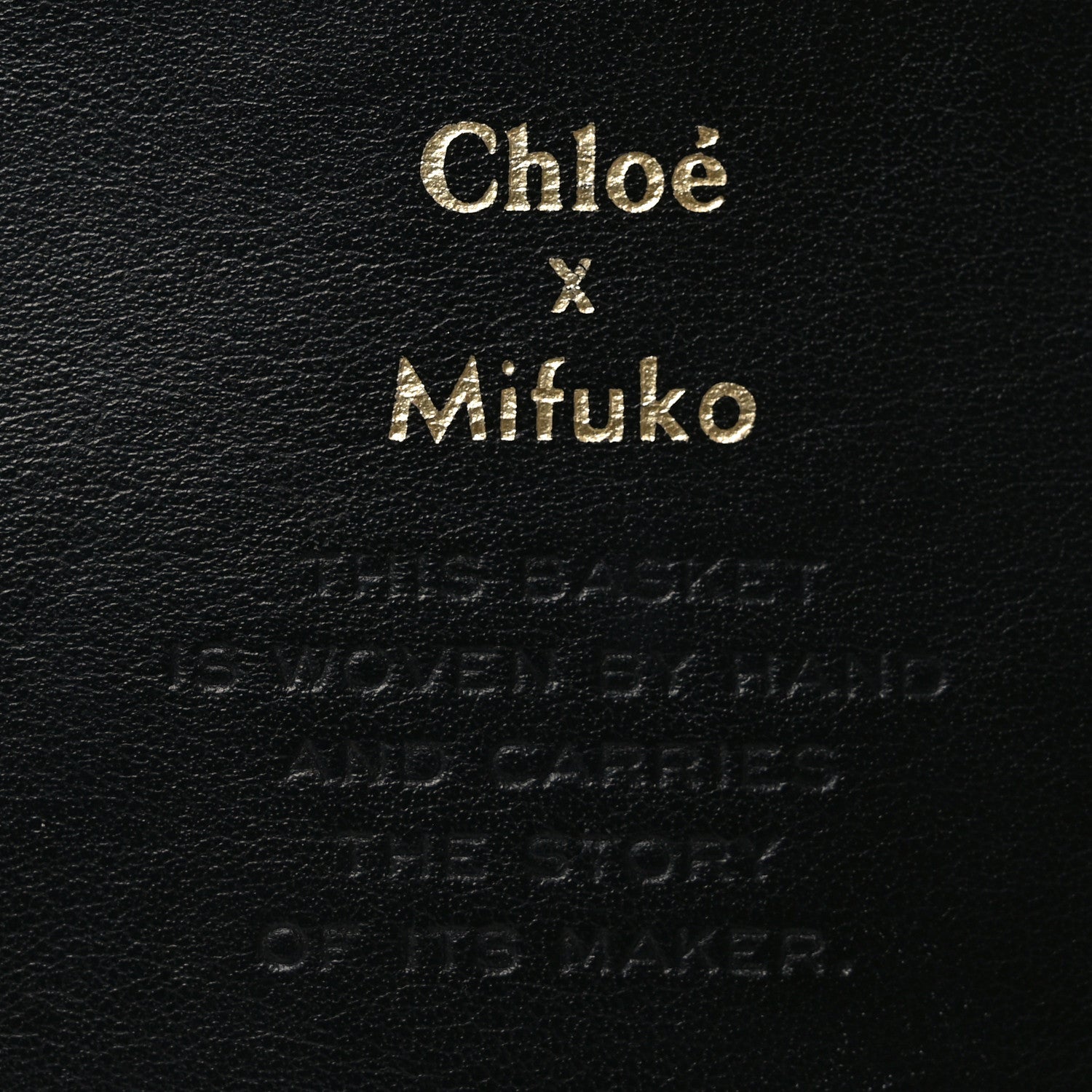 Chloe X MIFUKO Raffia Calfskin Mini Chain Basket Black 6 of 9