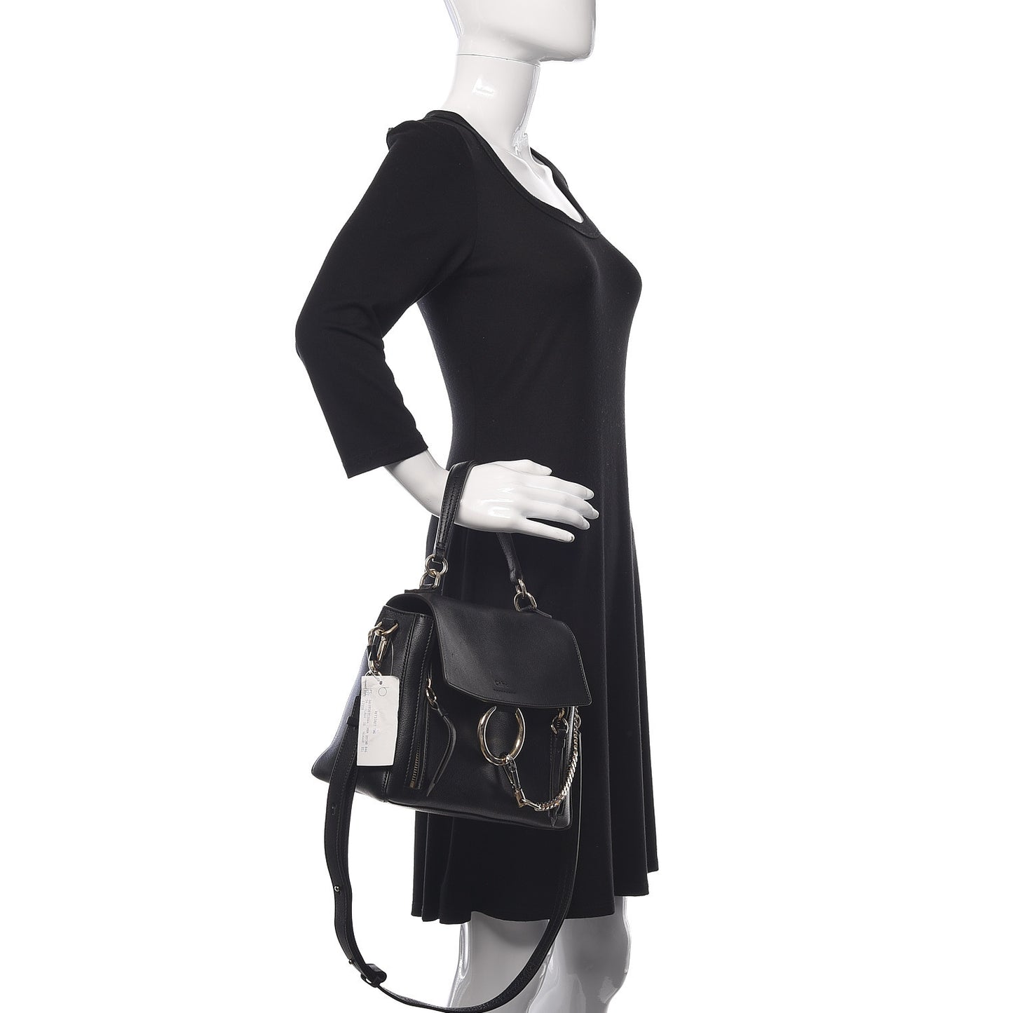 Calfskin Small Faye Day Shoulder Bag Black