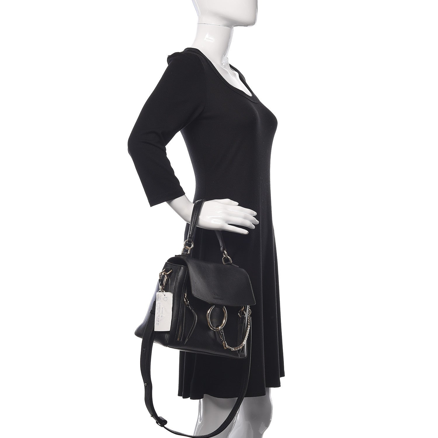 Chloe Calfskin Small Faye Day Shoulder Bag Black 2 of 12