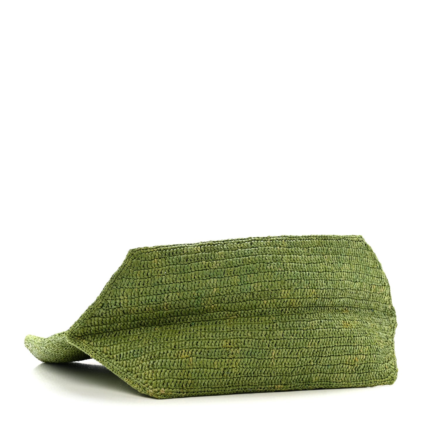 Raffia Paulas Ibiza Fold Shopper Tote Green
