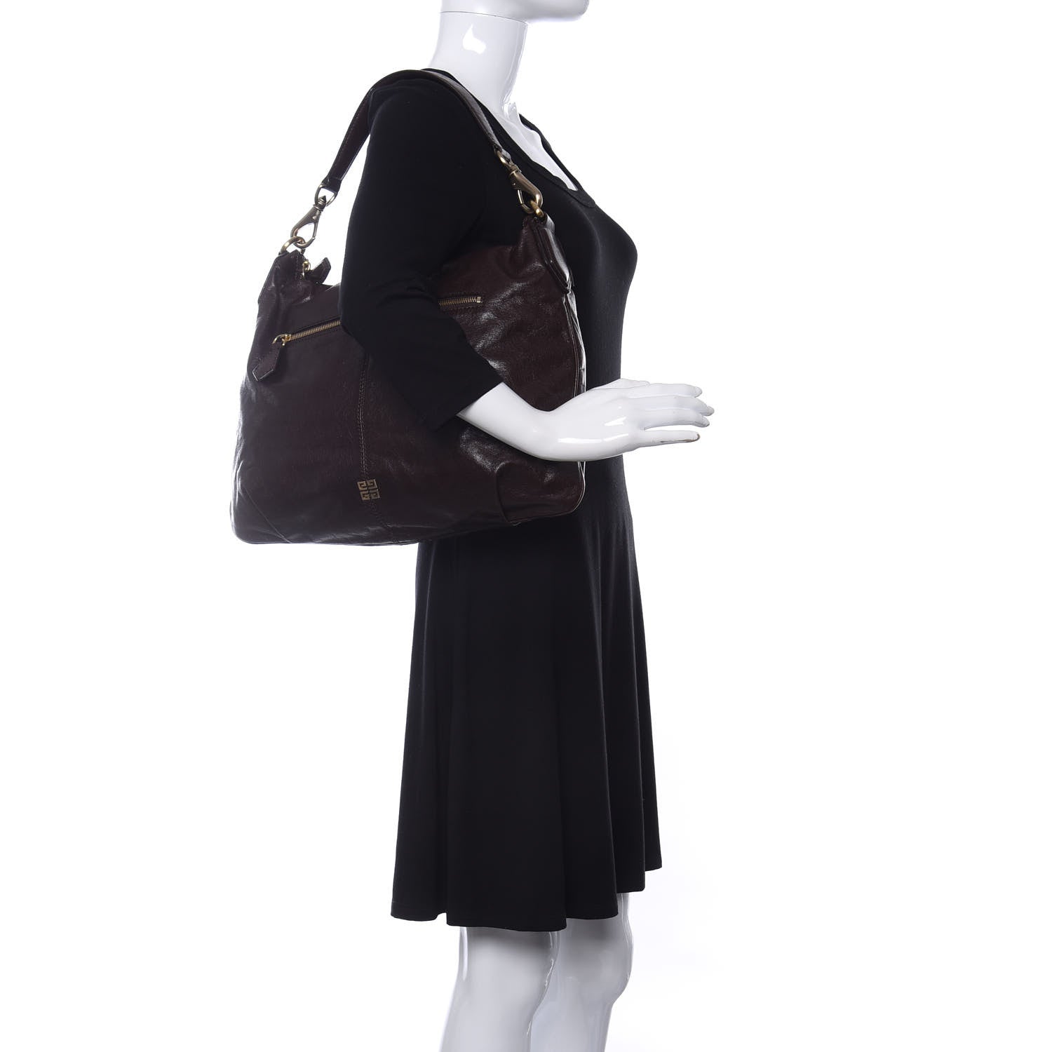 Givenchy Calfskin Zip Top Hobo Brown 2 of 11