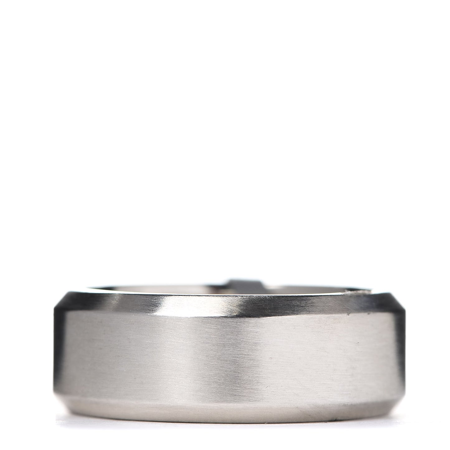 Sterling Silver 8.5mm Beveled Edge Band Ring 61 9.5