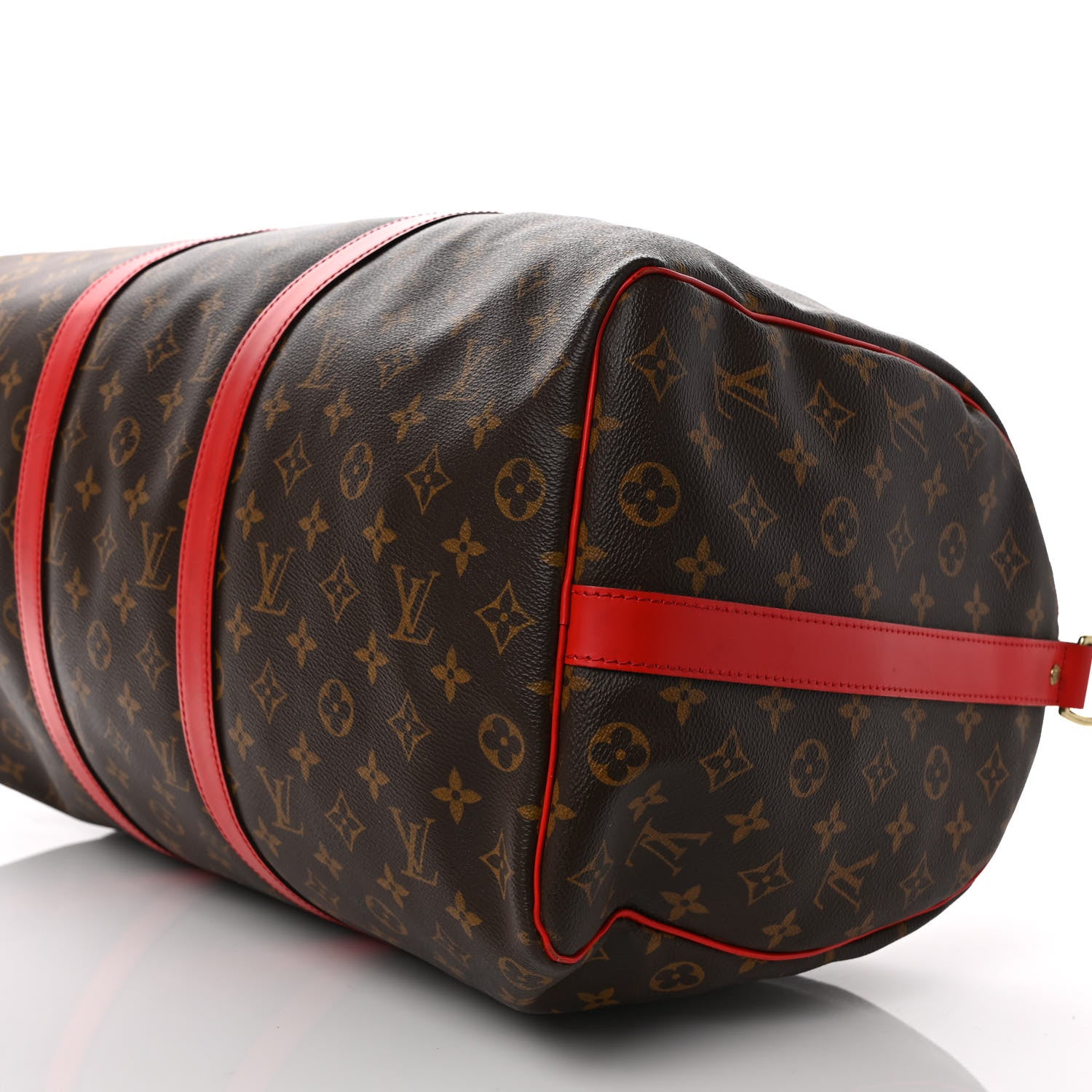 Louis Vuitton Calfskin Monogram Keepall Bandouliere 50 Coquelicot 8 of 10