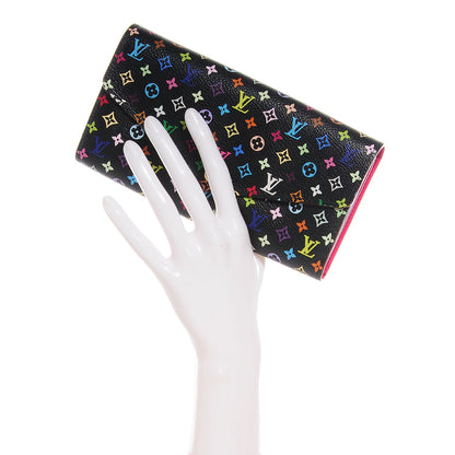 Louis Vuitton Monogram Multicolor Sarah Wallet NM Black Grenade 2 of 7