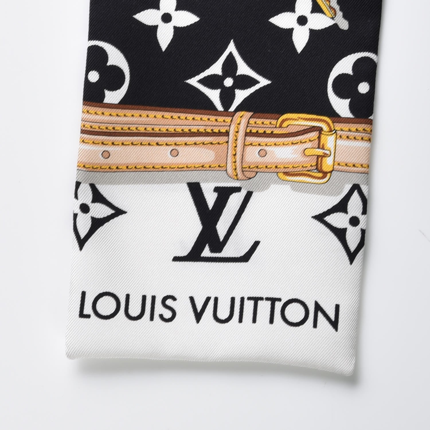 Louis Vuitton Silk Monogram Confidential Bandeau Black 3 of 4