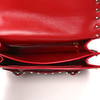 Valentino Garavani Calfskin Rockstud Flap Shoulder Bag Rosso Valentino 5 of 13