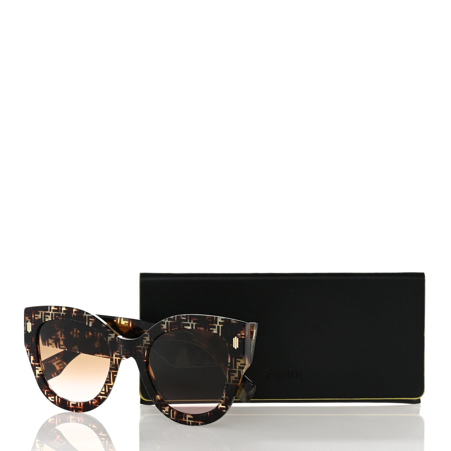 Acetate Fendi Roma Cat Eye Sunglasses FF 0435/S Havana