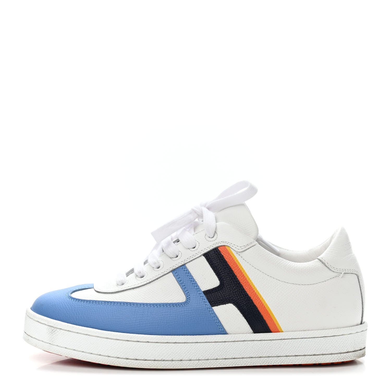 Hermes Epsom Womens Boomerang Sneakers 36.5 Bleu Allure Multicolor 1 of 5