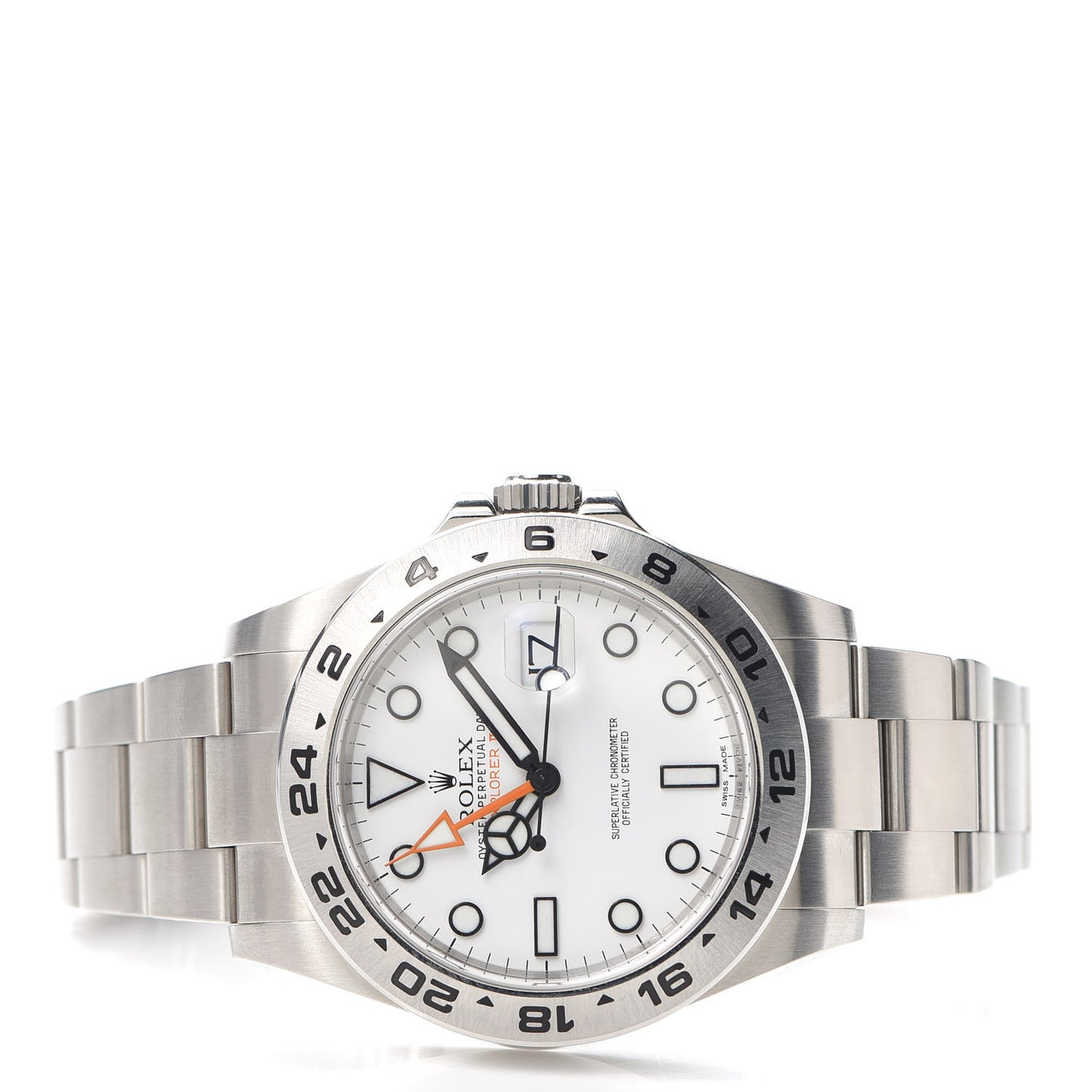 Stainless Steel 42mm Oyster Perpetual Date Explorer II Watch White 216570