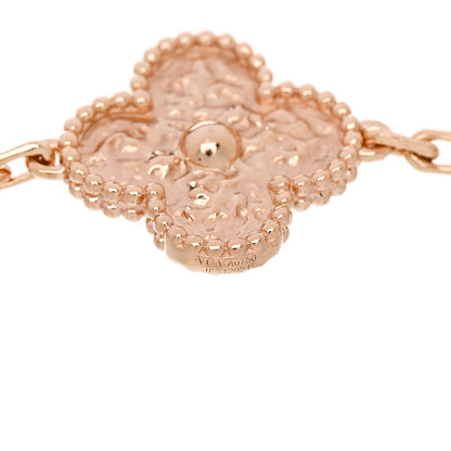 Van Cleef & Arpels 18K Rose Gold 5 Motifs Vintage Alhambra Bracelet 3 of 4