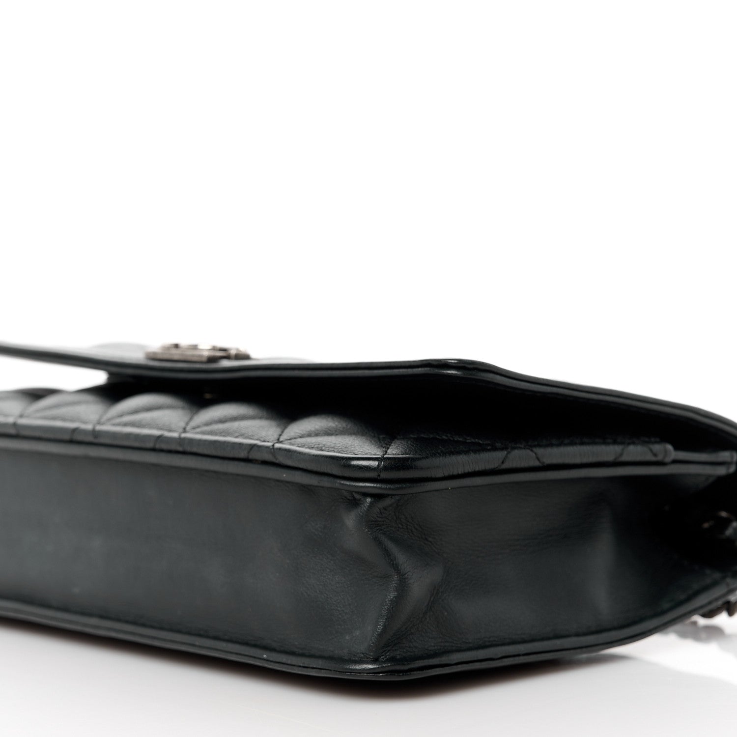 Chanel Calfskin Quilted Boy Wallet On Chain WOC Black 11 of 12